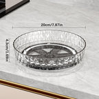 Xuniizn Multipurpose Lazy Susan Organizer - 360 Rotating Spice Rack Turntable for Kitchen Cabinet Storage & Table Top Display White