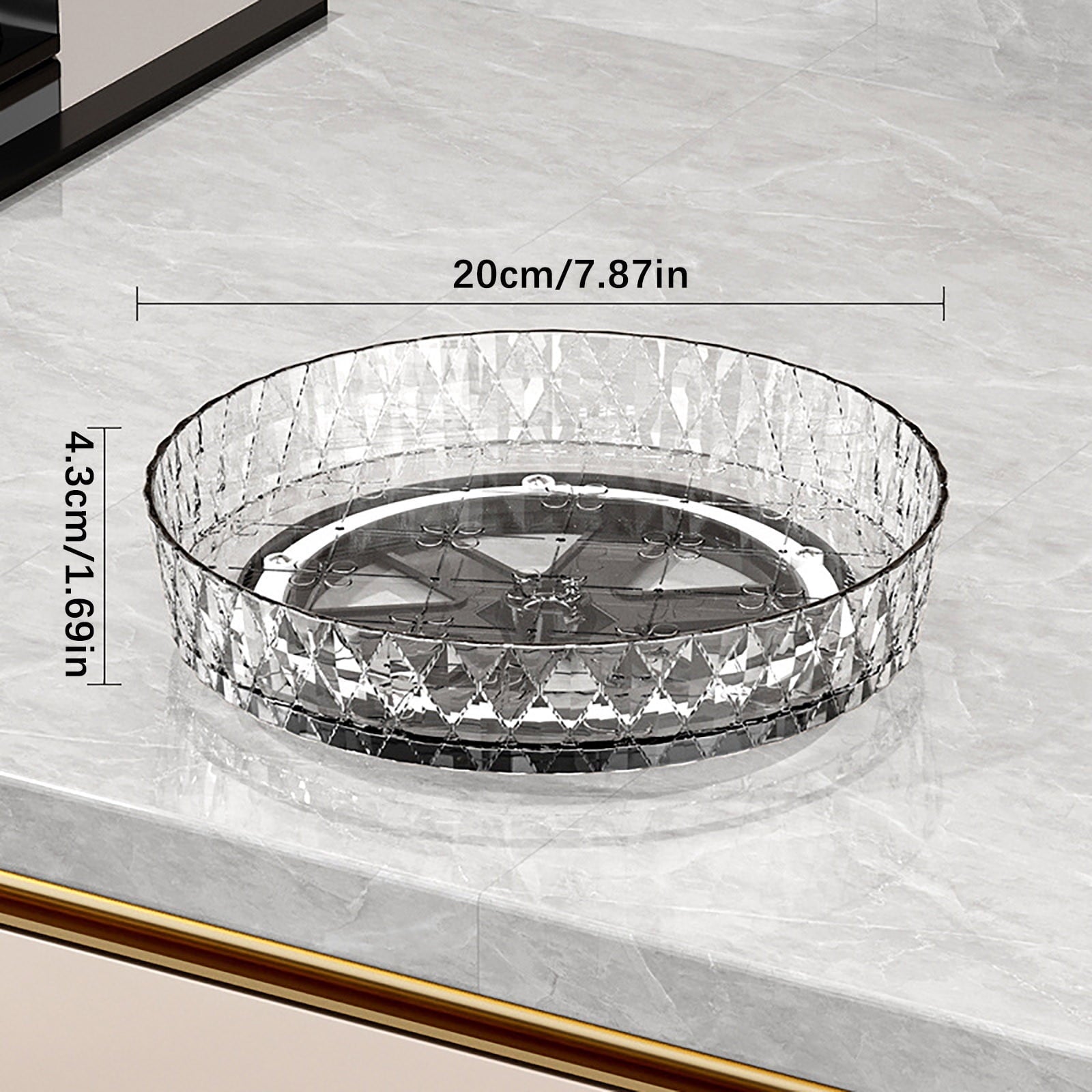 Xuniizn Multipurpose Lazy Susan Organizer - 360 Rotating Spice Rack Turntable for Kitchen Cabinet Storage & Table Top Display White