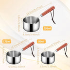 Bakeware Clearance! JWDX Oil Pouring Pot 80Ml, Stainless Steel Pan Mini Milk Warmer Pot Soup Pan