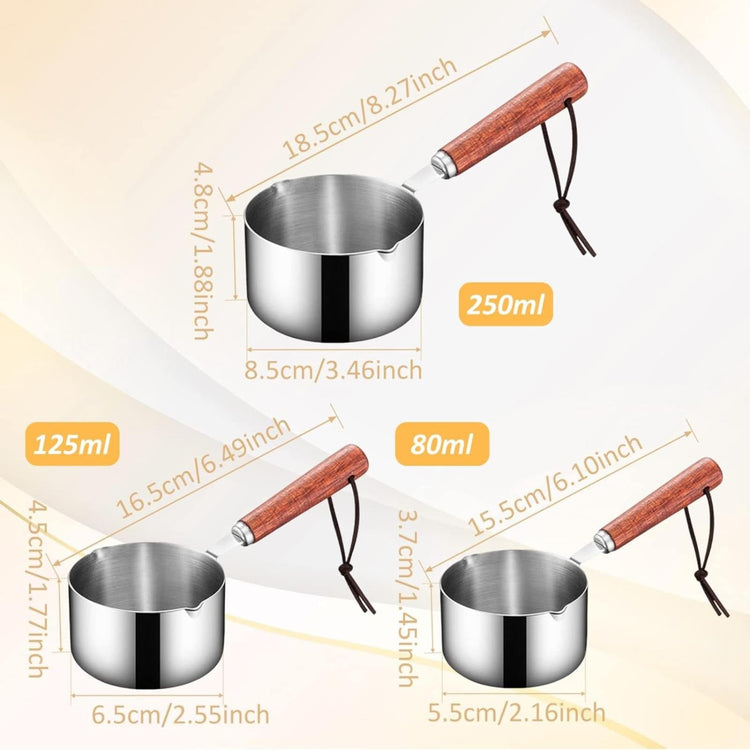 Bakeware Clearance! JWDX Oil Pouring Pot 80Ml, Stainless Steel Pan Mini Milk Warmer Pot Soup Pan - Flavour Fushion Cooking Shop