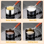 Bakeware Clearance! JWDX Oil Pouring Pot 80Ml, Stainless Steel Pan Mini Milk Warmer Pot Soup Pan