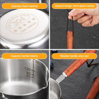 Bakeware Clearance! JWDX Oil Pouring Pot 80Ml, Stainless Steel Pan Mini Milk Warmer Pot Soup Pan