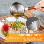 Bakeware Clearance! JWDX Oil Pouring Pot 80Ml, Stainless Steel Pan Mini Milk Warmer Pot Soup Pan