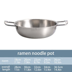 JWDX Stainless Steel Instant Noodle Pot Clearance, 7.1" Korean Ramen Noodle Pot