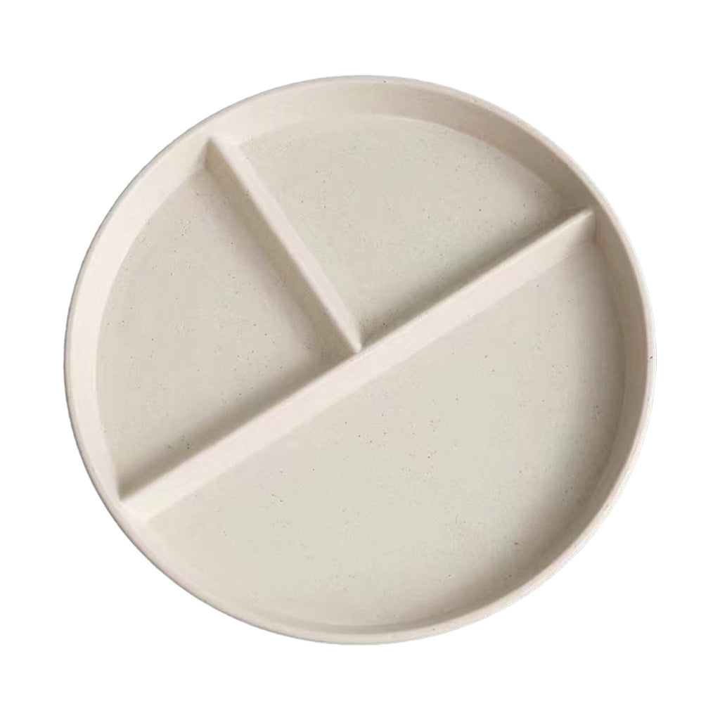 JWDX Tableware Clearance, Wheat Plates for Adults Reusable Dinnerware Set Kids Divided Plate Bariatric Plastic Salad Lunch Tray Microwave and Dishwasher BGA