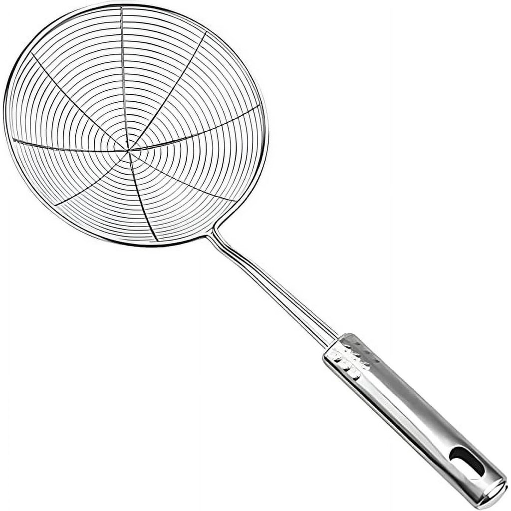 JWDX Strainers Clearance, Stainless Strainer for Cooking and Frying Kitchen Utensils Wire Strainer Pasta Strainer Spoon As shown