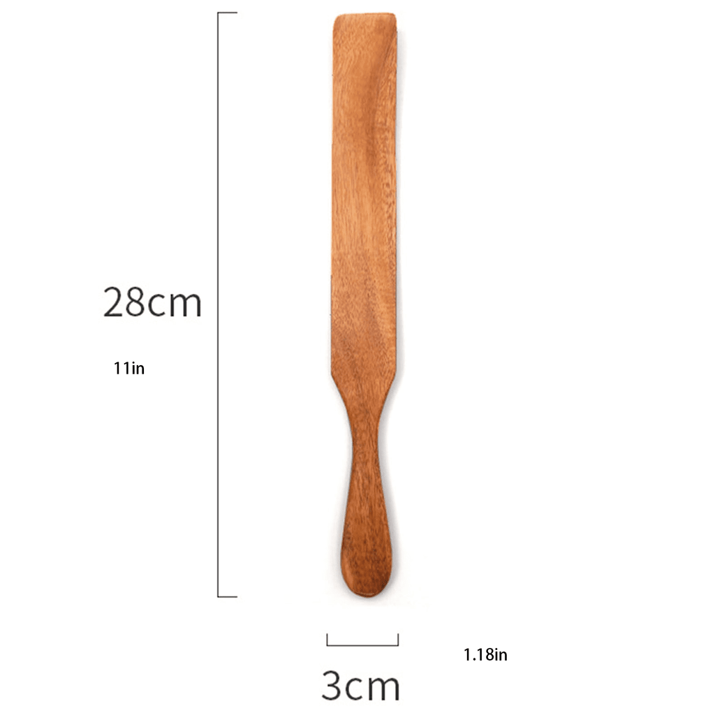 JWDX Cooking Utensils Clearance, Visland Wooden Spatula Premium Natural Teak Wood Slotted Spatulas Spoons for Cookware Kitchen Cooking Heat for Stirring Mixing Serving 1Pc As shown