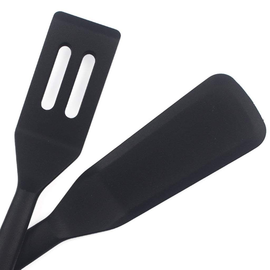JWDX Spatula, Cooking Utensils Clearance, 2 Piece Silicone Shovel Set Cookie Shovel Fried Egg Spatula Steak Shovel Flat Bottoming Pot Small Spatula Kitchen Tools Red Z1-Black
