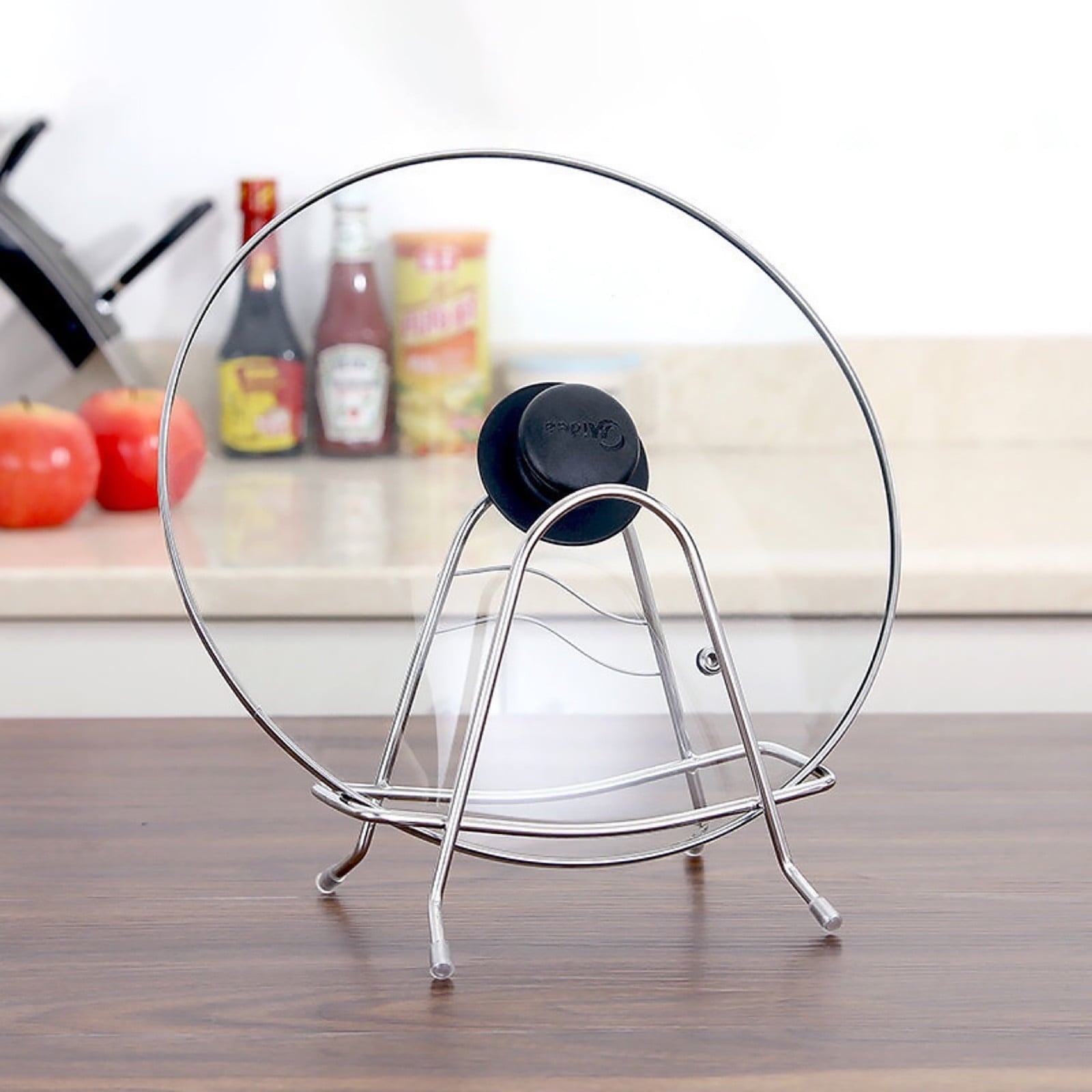 Eewia Rack Clearance! Stainless Steel Cutting Board Rack Household Pot Cover Rack Sitting Kitchen Chopping Board Shelving Shelving Sticky Board Cutting Board Rack Countertop, Include 1*Storage Rack Silver
