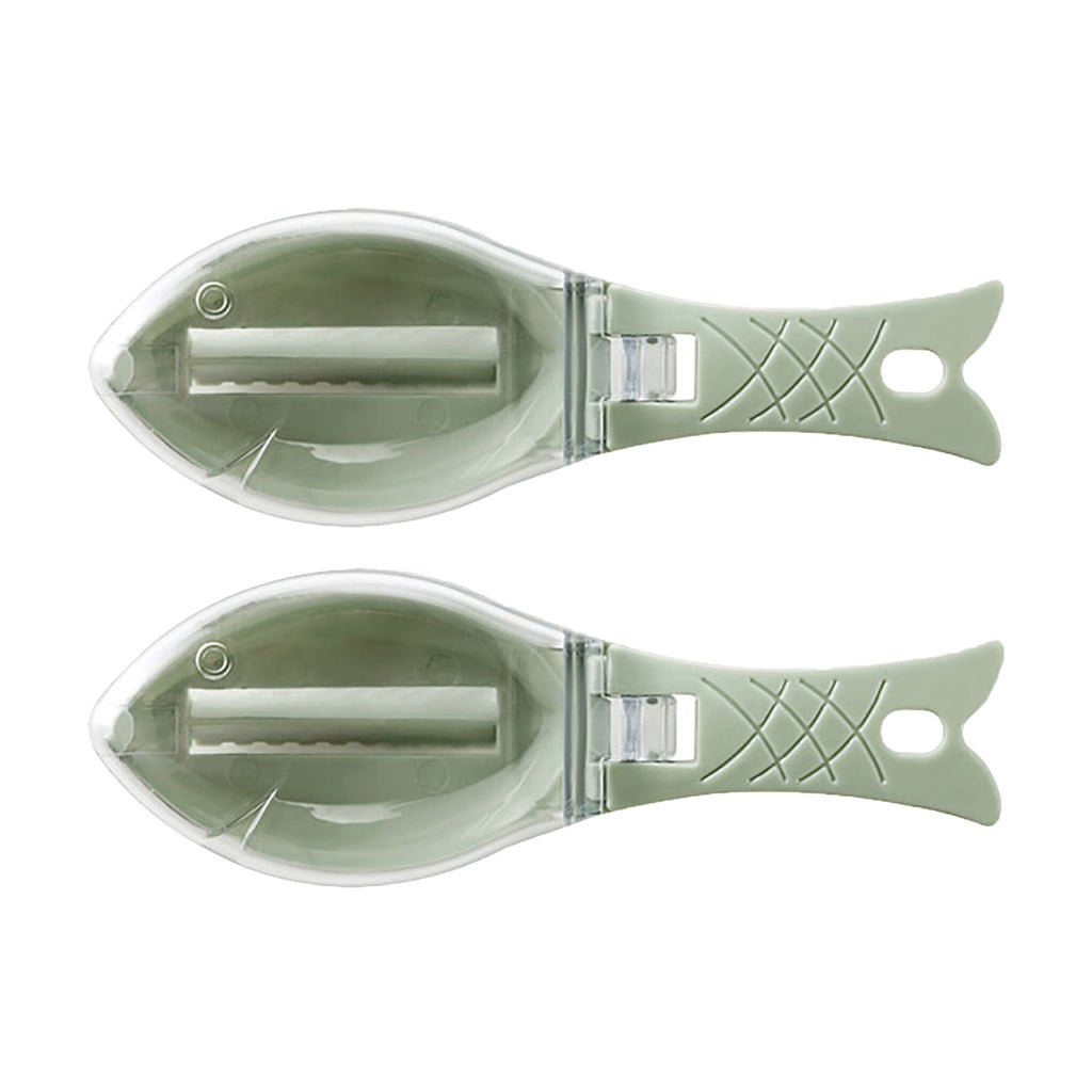 JWDX Scale Scraper, Peeler Clearance! Household Kitchen Tools Fishs Scale Scraper Remover with Lid White Green