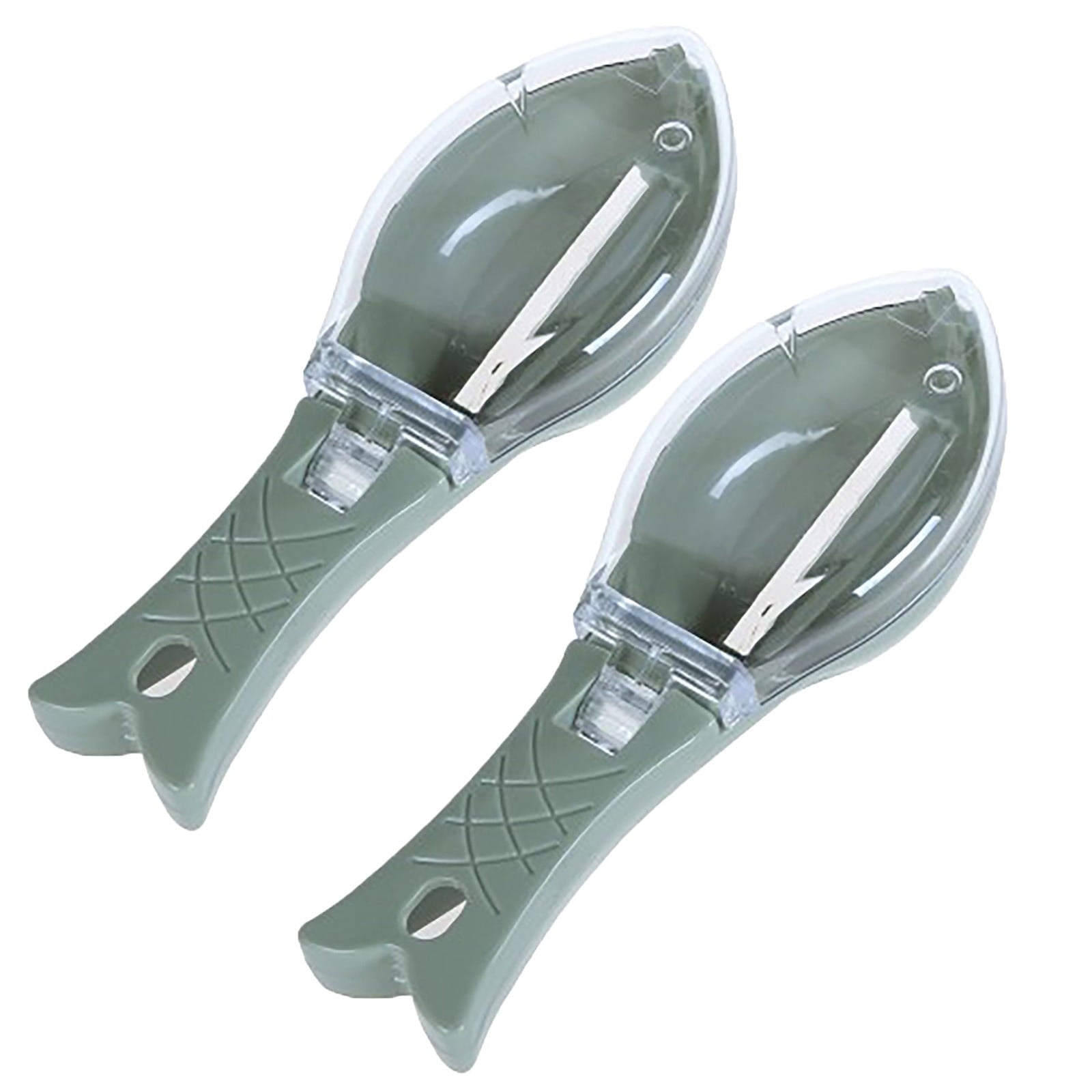 JWDX Scale Scraper, Peeler Clearance! Household Kitchen Tools Fishs Scale Scraper Remover with Lid White Green