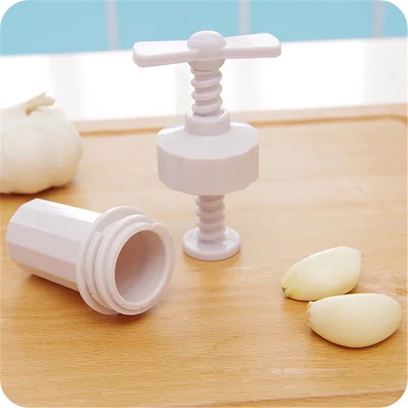 JWDX Garlic Press Clearance! Useful Garlic Crusher Sharpener Plastic Case Peeler Press Kitchen Garlic Press, Garlic Press Promotion Include 1X Garlic Press Tool AS shown