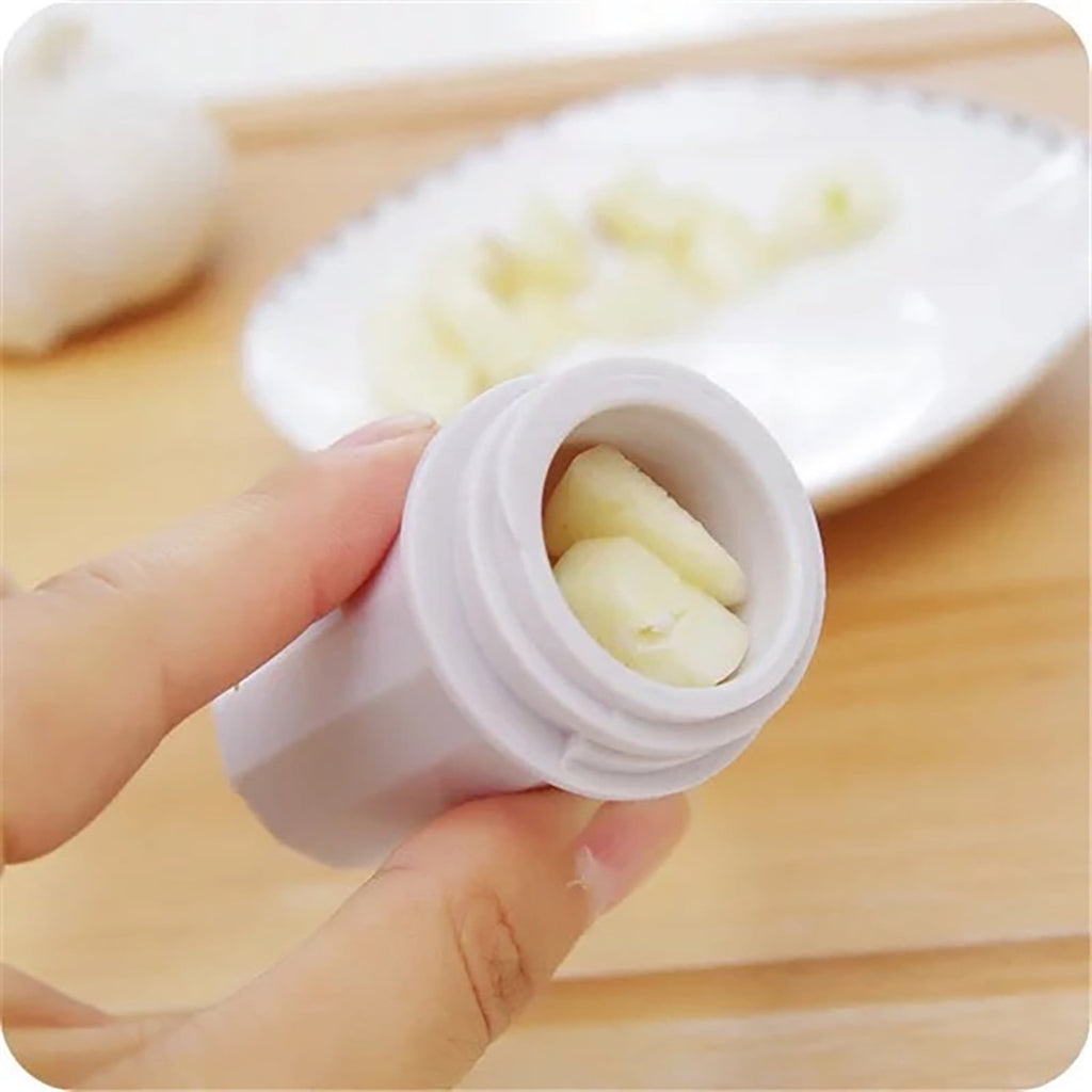 JWDX Garlic Press Clearance! Useful Garlic Crusher Sharpener Plastic Case Peeler Press Kitchen Garlic Press, Garlic Press Promotion Include 1X Garlic Press Tool AS shown