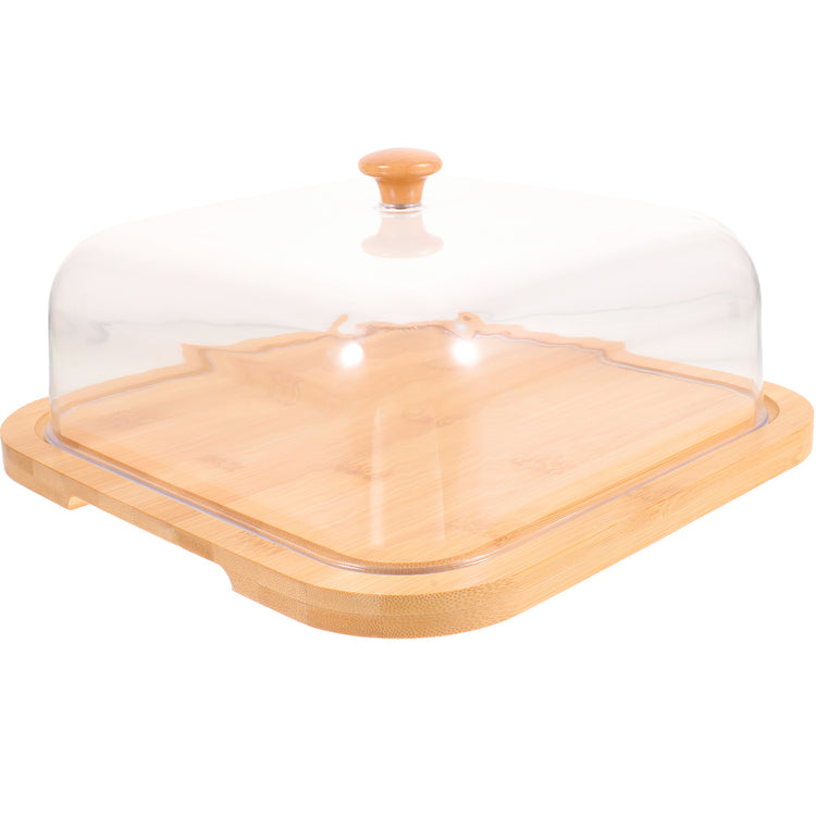 SWETRACE Bamboo Cake Serving Set Food Cover With Elegant Design For Set 10.2X10.2X5.1In - Flavour Fushion Cooking Shop