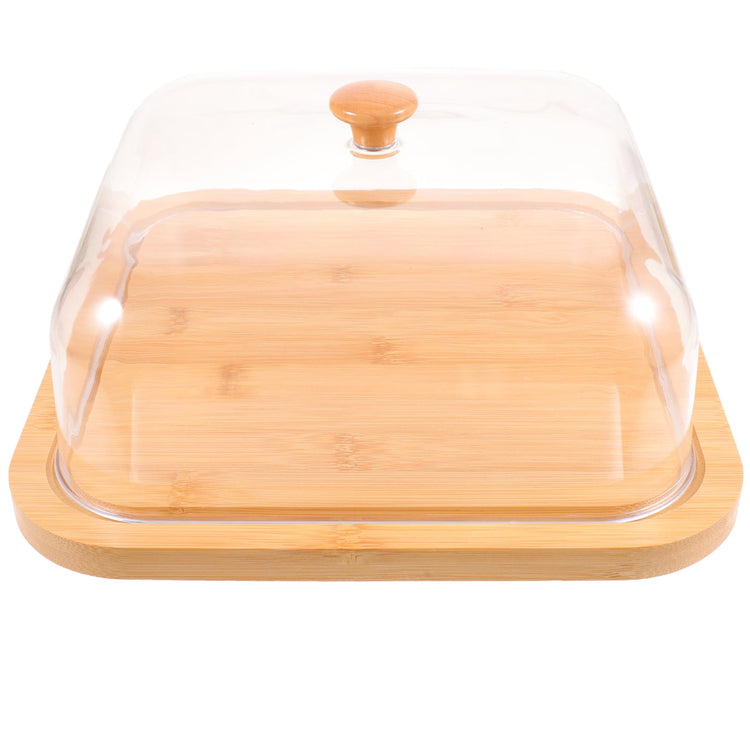 SWETRACE Bamboo Cake Serving Set Food Cover With Elegant Design For Set 10.2X10.2X5.1In - Flavour Fushion Cooking Shop