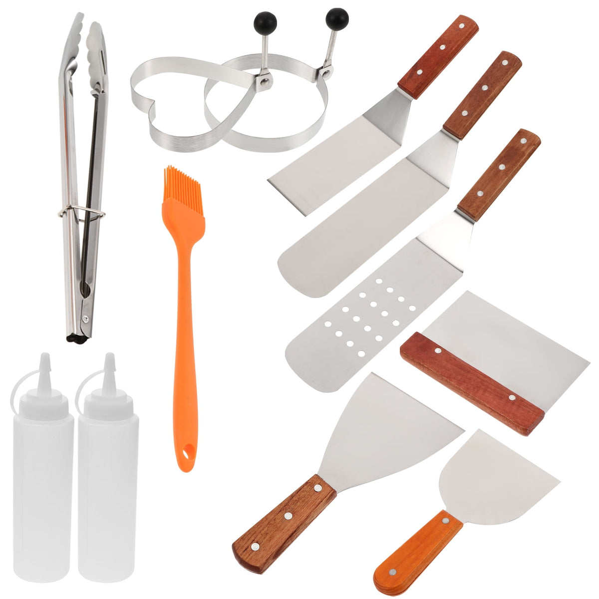 SWETRACE Grill Accessory Bbq Grill Utensils Set Stainless Steel 1 Set 12Pcs - Flavour Fushion Cooking Shop