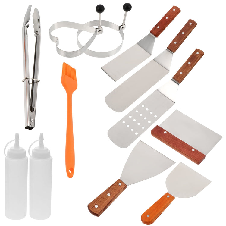 SWETRACE Grill Accessory Bbq Grill Utensils Set Stainless Steel 1 Set 12Pcs - Flavour Fushion Cooking Shop
