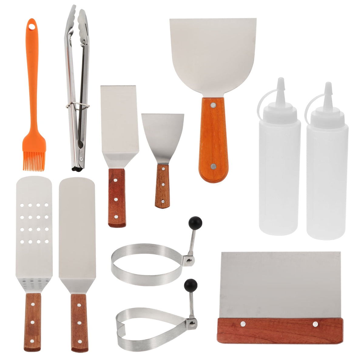 SWETRACE Grill Accessory Bbq Grill Utensils Set Stainless Steel 1 Set 12Pcs - Flavour Fushion Cooking Shop