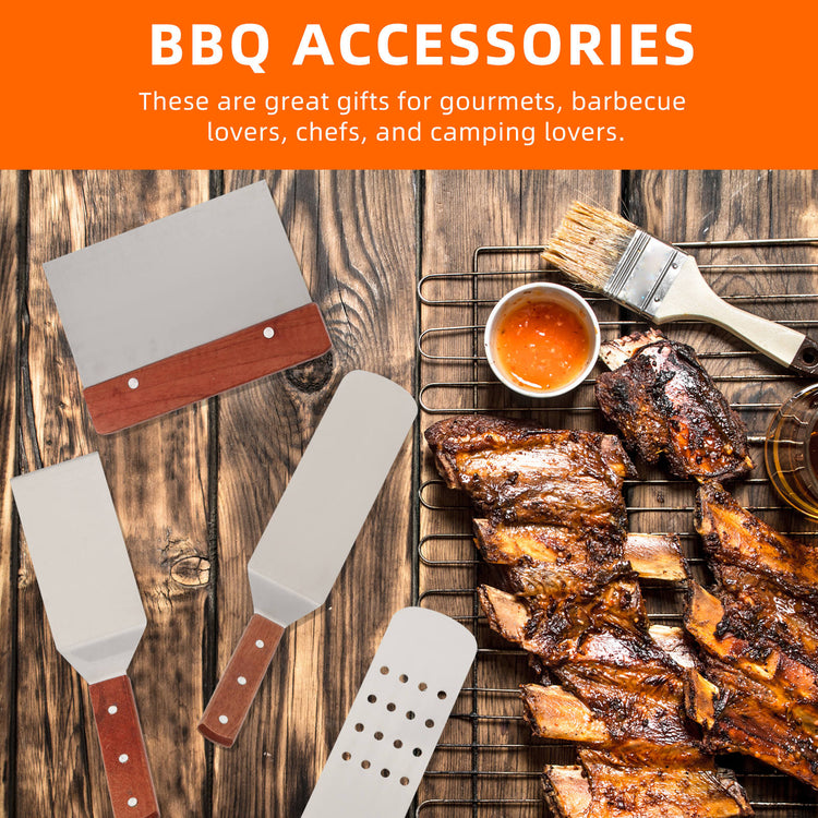 SWETRACE Grill Accessory Bbq Grill Utensils Set Stainless Steel 1 Set 12Pcs - Flavour Fushion Cooking Shop