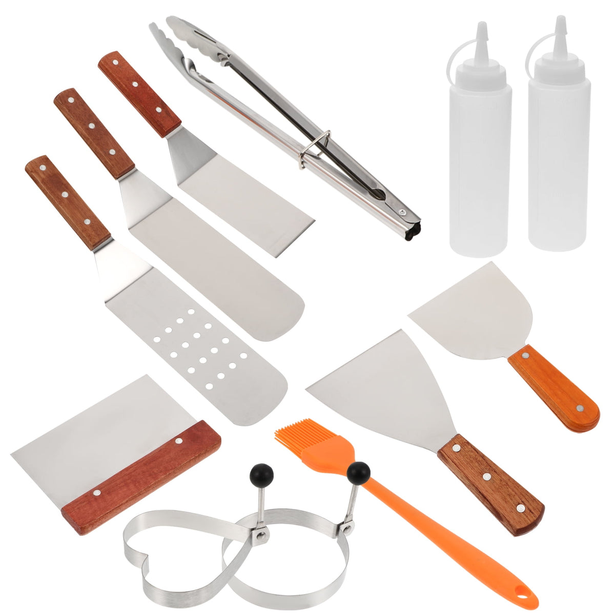 SWETRACE Grill Accessory Bbq Grill Utensils Set Stainless Steel 1 Set 12Pcs - Flavour Fushion Cooking Shop