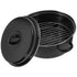 SWETRACE Iron Covered Roaster Pan With Lid Daily Use For Households 10.6X9.4X6.9In - Flavour Fushion Cooking Shop