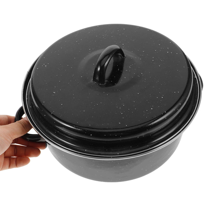 SWETRACE Iron Covered Roaster Pan With Lid Daily Use For Households 10.6X9.4X6.9In - Flavour Fushion Cooking Shop