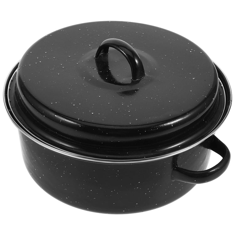 SWETRACE Iron Covered Roaster Pan With Lid Daily Use For Households 10.6X9.4X6.9In - Flavour Fushion Cooking Shop