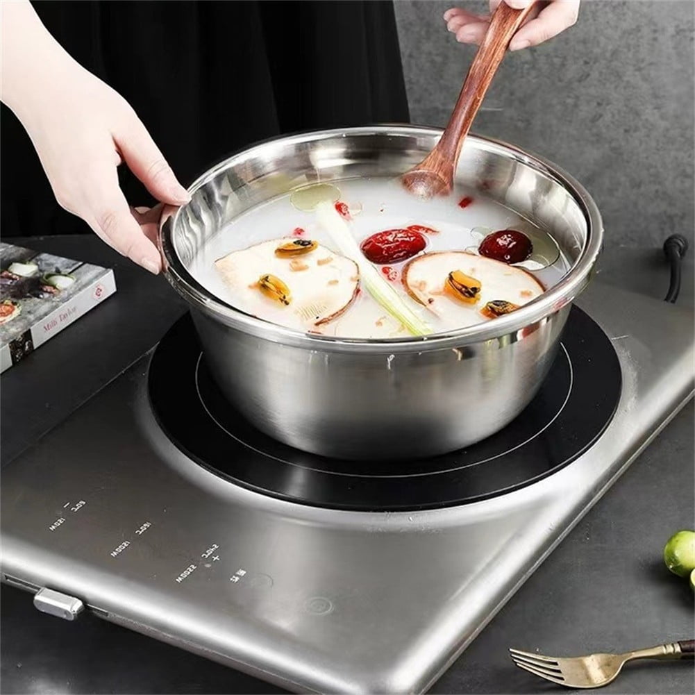 4 Pcs Kitchen Mixing Bowls with Grater Lid Stainless Steel Construction