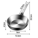 Compact Stainless Steel Sauce Pan Mini Egg Skillet for Easy Cooking and Pouring Suitable for Gas and Induction Stoves S