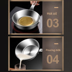 Compact Stainless Steel Sauce Pan Mini Egg Skillet for Easy Cooking and Pouring Suitable for Gas and Induction Stoves S