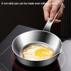Compact Stainless Steel Sauce Pan Mini Egg Skillet for Easy Cooking and Pouring Suitable for Gas and Induction Stoves S
