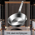 Compact Stainless Steel Sauce Pan Mini Egg Skillet for Easy Cooking and Pouring Suitable for Gas and Induction Stoves S
