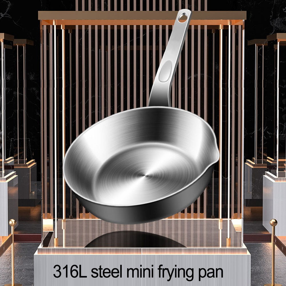 Compact Stainless Steel Sauce Pan Mini Egg Skillet for Easy Cooking and Pouring Suitable for Gas and Induction Stoves S