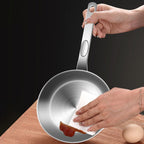 Compact Stainless Steel Sauce Pan Mini Egg Skillet for Easy Cooking and Pouring Suitable for Gas and Induction Stoves S