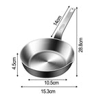Compact Stainless Steel Sauce Pan Mini Egg Skillet for Easy Cooking