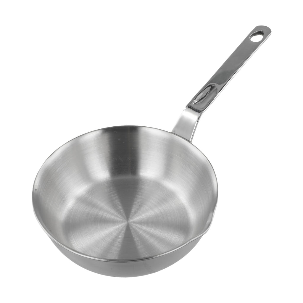 Compact Stainless Steel Sauce Pan Mini Egg Skillet for Easy Cooking and Pouring Suitable for Gas and Induction Stoves S M