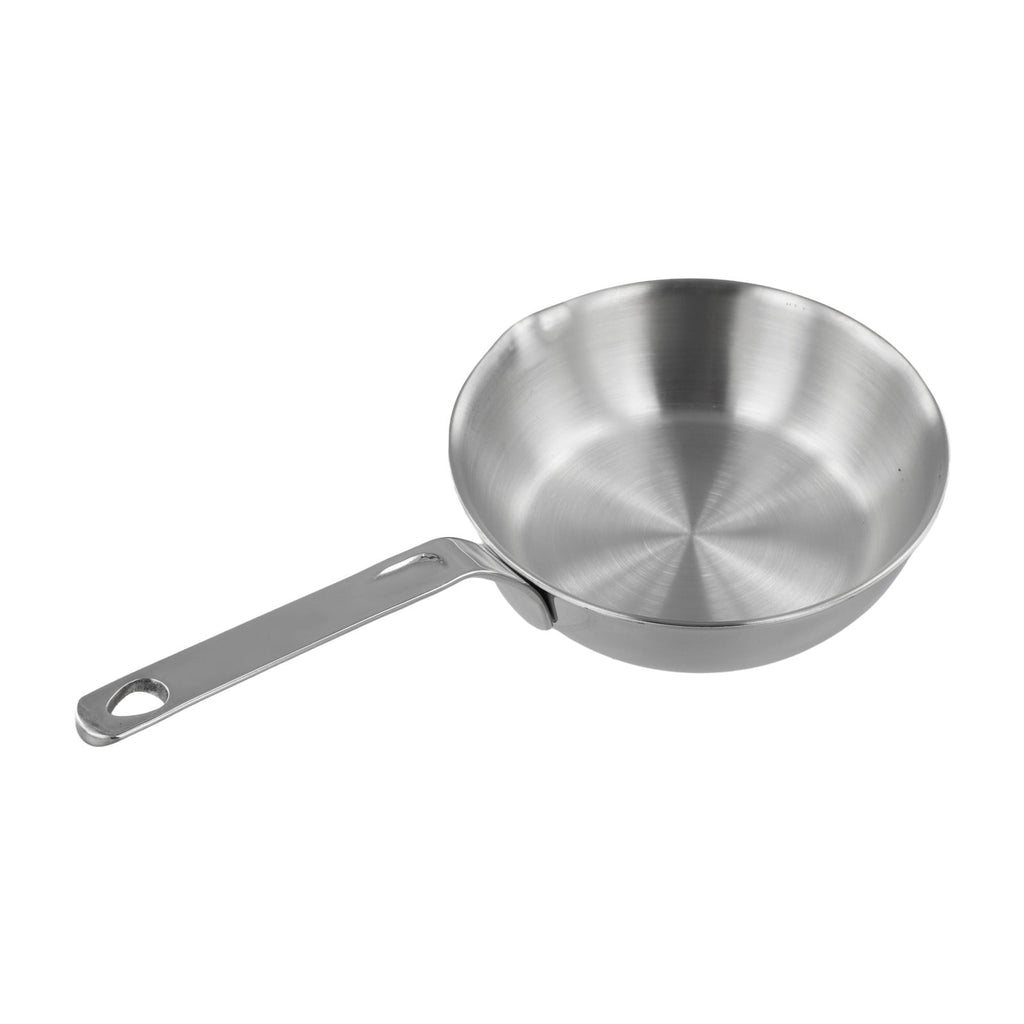 Compact Stainless Steel Sauce Pan Mini Egg Skillet for Easy Cooking and Pouring Suitable for Gas and Induction Stoves S M