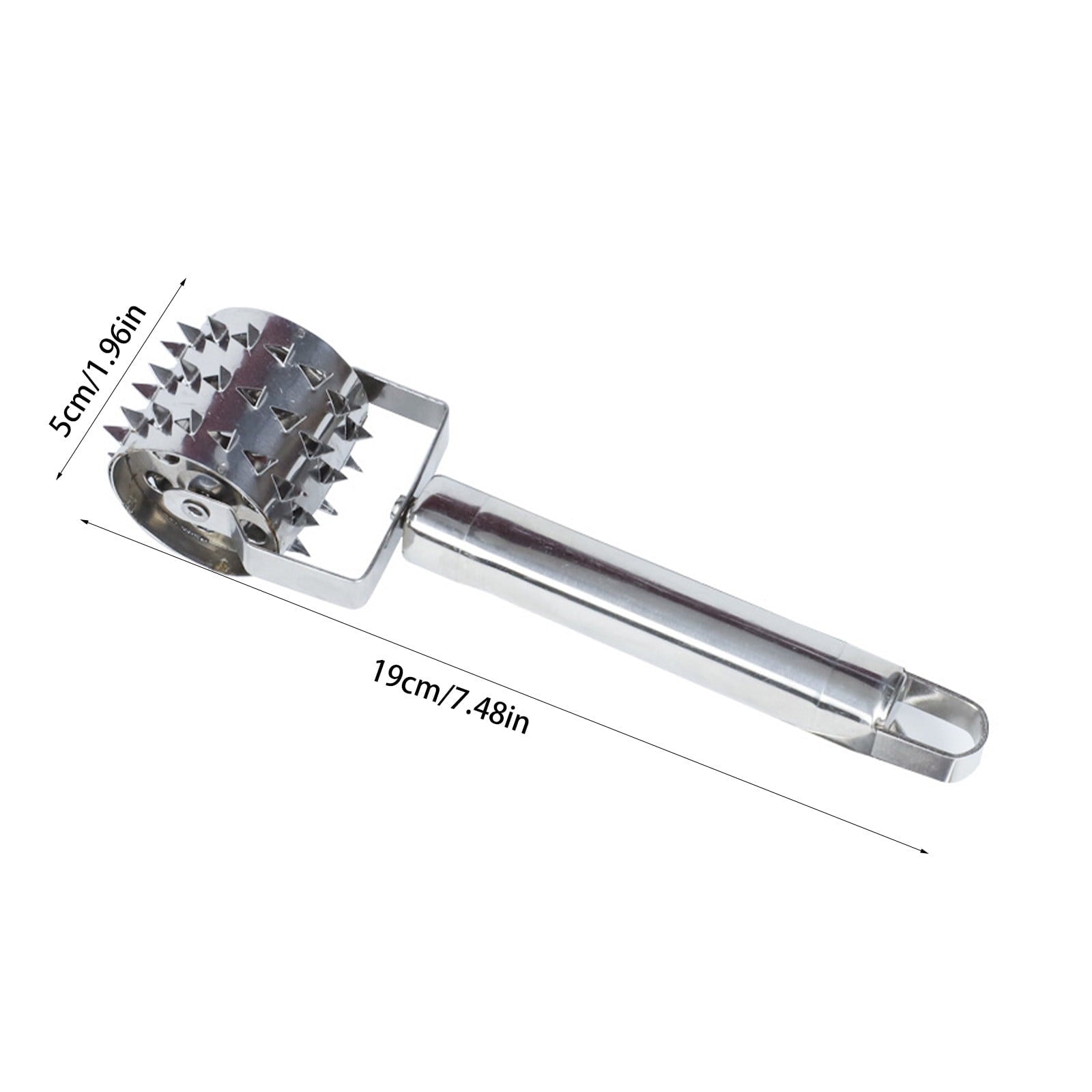 Meat Tenderizer- Stainless Steel Meat Tenderizer Roller Rolling Hammer-Pizza Roll Meat Needle Pin Hole Punch for Steak Chicken Pork Beef