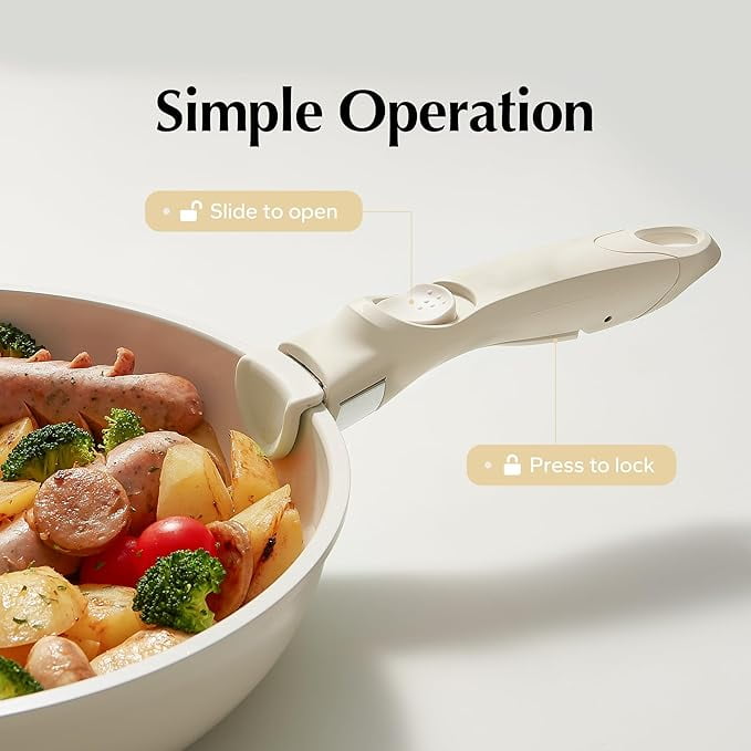 Removable Handle, Handle For Detachable Removable Cookware Detachable Removable Pan Handle Universal Pot Handle Replacement Suitable For All Cookware Cake Model Saucepan Frying Pan
