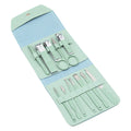 12 in 1 Piece Nail Clipper and Facial Care Tool Set - Manicure, Pedicure and Beauty Tool Set for Fingernail Toenail and Face Grooming Travel, Nail Cutters Scissors Kit for Manicure Tools Green