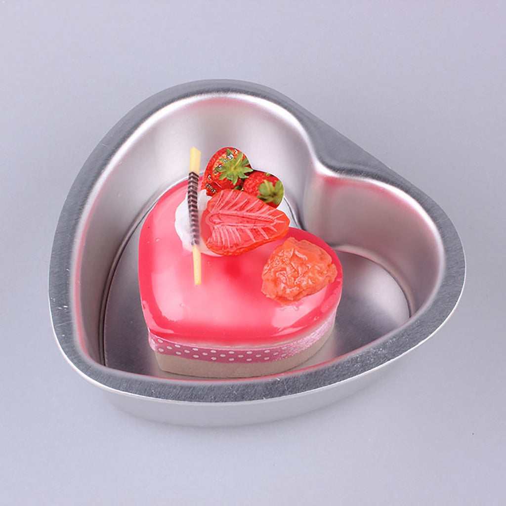 8 Inch Heart Cake Pan - 3D Aluminum Tin Bakeware Cake Decorating Wedding, Birthday Party