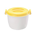 Microwave Rice Cooker, Microwavable Food Container, Convenient Cooker for Microwave, Plastic Micro Steamer Multifunctional Cookware for Rice, Pasta, Vegetables, Soups and More, 8.27x5.51 8.27" x 5.51" Yellow