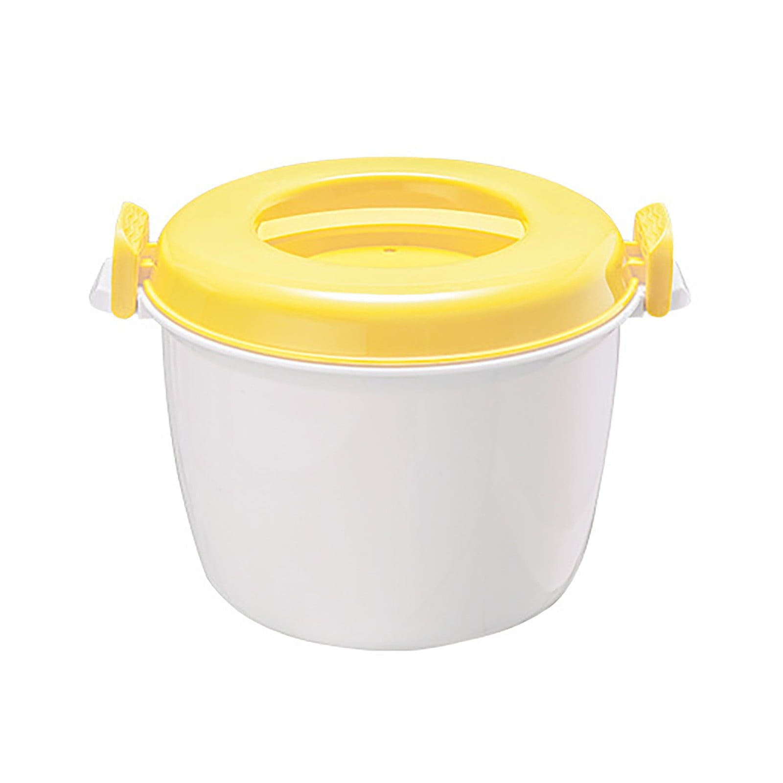 Microwave Rice Cooker, Microwavable Food Container, Convenient Cooker for Microwave, Plastic Micro Steamer Multifunctional Cookware for Rice, Pasta, Vegetables, Soups and More, 8.27x5.51 8.27" x 5.51" Yellow