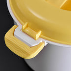 Microwave Rice Cooker, Microwavable Food Container, Yellow
