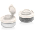 Mini Portable Seasoning Containers Set Salt Pepper Shakers for Camping Picnic Travel Lunch Box Kitchen Utensils Reusable Plastic Spice Jars with Screw Caps,White