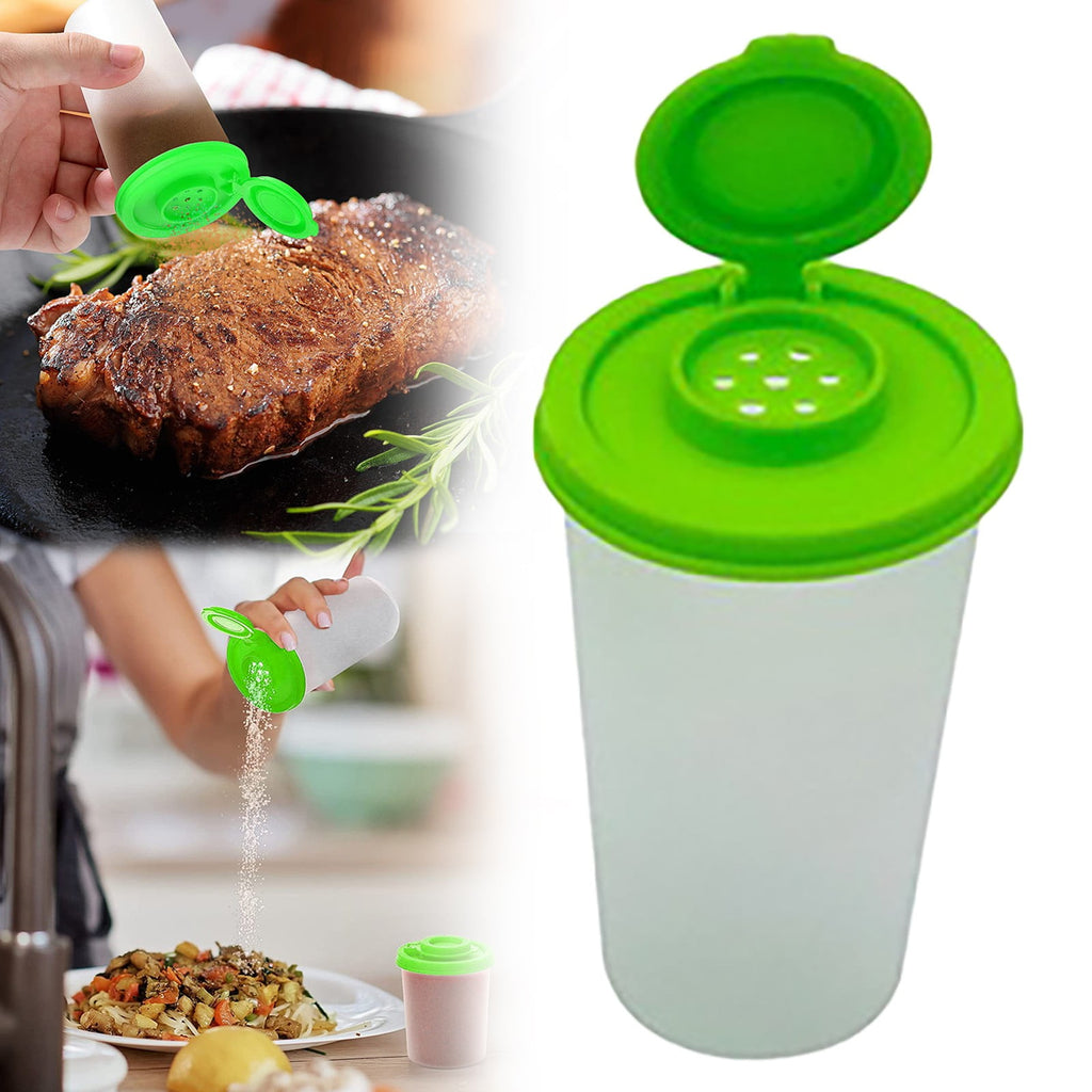 Salt And Pepper Shakers Moisture Proof ,Clear Plastic Condiment Bottles ,Salt Shaker For Camping Picnic Outdoors Kitchen Travel Spice Clear With Covers Lids Plastic Airtight Dispenser 2.17" x 3.94" x 1.77" Black
