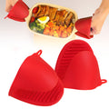 Mini Oven Gloves, Oven Heat Pot Holder, Cute Kitchen Mittens, Silicone Heat Resistant Cooking Pinch Mitts Potholder for Kitchen Cooking & Baking, 1 Pair, 4.4x3.2 4.4 x 3.2" Yellow"