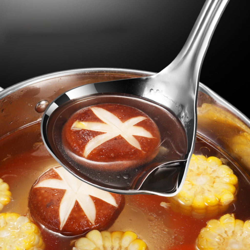 1 Pcs Small Soup Ladle,Stainless Steel Small Ladle With Pour Spout,9.45 Inch Soup Spoons,Kitchen Soup Laddle,Metal Spoon For Soups, Serving, Cooking, Stews And More,Kitchen Utensil Z_Silver
