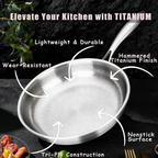 Titanium Pan,100% Non-toxic Titanium Pan,Non Stick Chemical-Free,Extreme