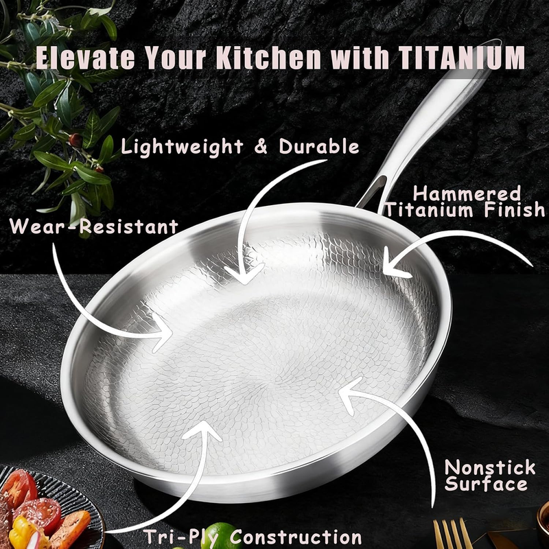 Titanium Pan,100% Non-toxic Titanium Pan,Non Stick Chemical-Free,Extreme - Flavour Fushion Cooking Shop